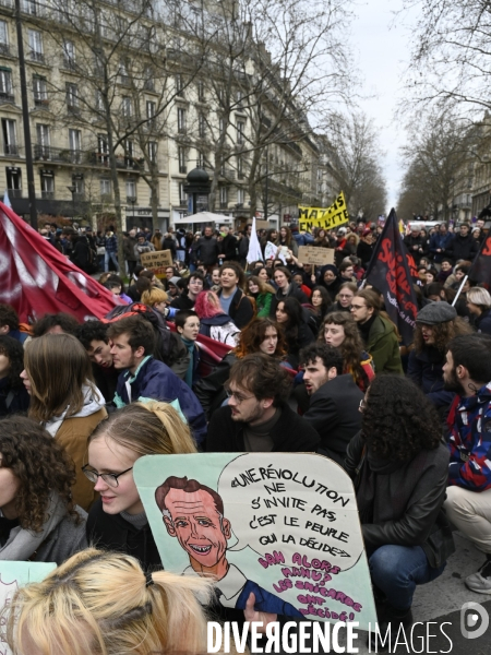 LA MANIFESTATION CONTRE LA REFORME DES RETRAITES, Paris. 10e journée de mobilisation le 28/03/2023