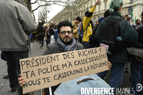 LA MANIFESTATION CONTRE LA REFORME DES RETRAITES, Paris. 10e journée de mobilisation le 28/03/2023