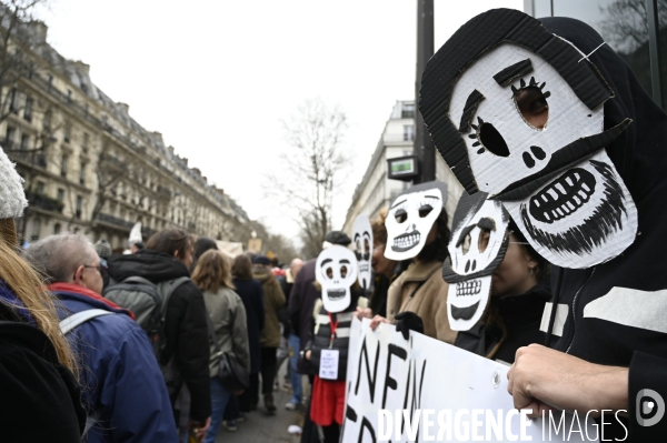 LA MANIFESTATION CONTRE LA REFORME DES RETRAITES, Paris. 10e journée de mobilisation le 28/03/2023