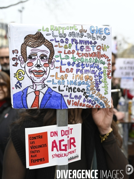 LA MANIFESTATION CONTRE LA REFORME DES RETRAITES, Paris. 10e journée de mobilisation le 28/03/2023