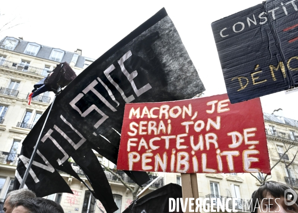 LA MANIFESTATION CONTRE LA REFORME DES RETRAITES, Paris. 10e journée de mobilisation le 28/03/2023