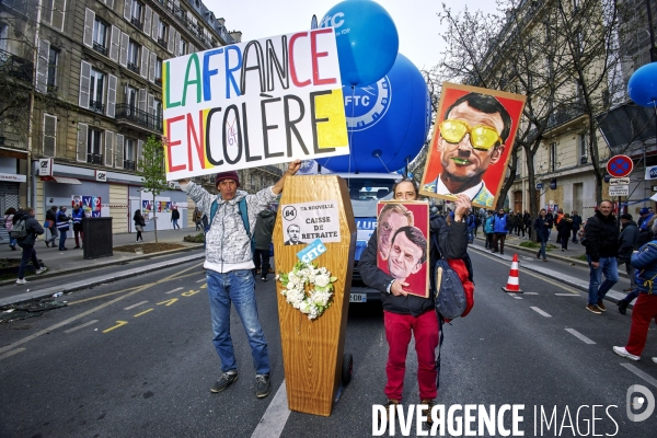 Paris Manifestation retraites 28 mars 2023