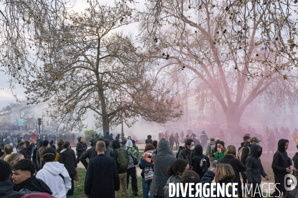 Manifestation contre la réforme des retraites à Paris le mardi 28 mars 2023