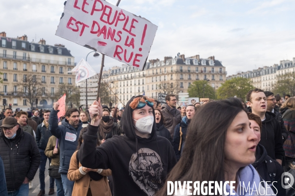 Manifestation contre la réforme des retraites à Paris le mardi 28 mars 2023