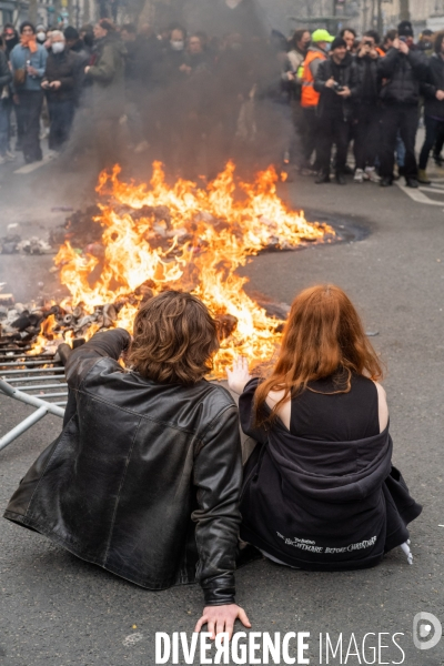 Manifestation contre la réforme des retraites à Paris le mardi 28 mars 2023