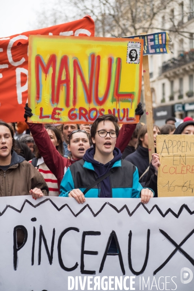 Manifestation contre la réforme des retraites à Paris le mardi 28 mars 2023