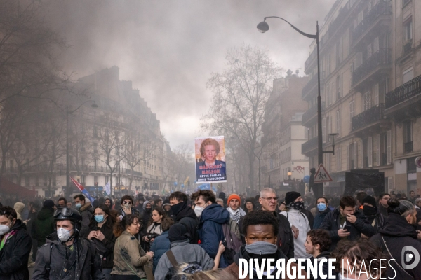 Manifestation contre la réforme des retraites à Paris le mardi 28 mars 2023