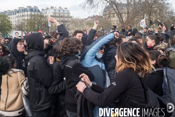 Manifestation contre la réforme des retraites à Paris le mardi 28 mars 2023