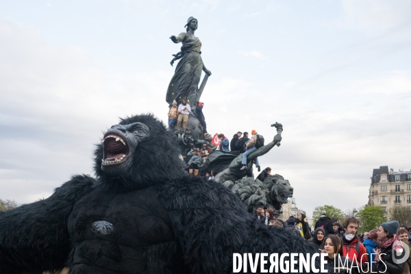 Manifestation contre la réforme des retraites à Paris le mardi 28 mars 2023