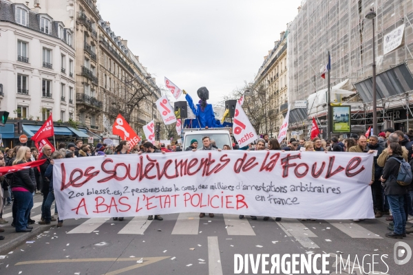 Manifestation contre la réforme des retraites à Paris le mardi 28 mars 2023