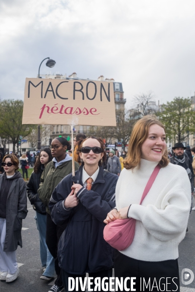 Manifestation contre la réforme des retraites à Paris le mardi 28 mars 2023