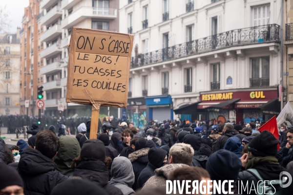 Manifestation contre la réforme des retraites à Paris le mardi 28 mars 2023