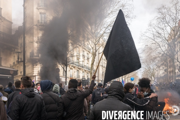 Manifestation contre la réforme des retraites à Paris le mardi 28 mars 2023