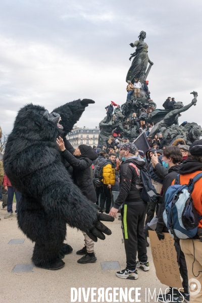 Manifestation contre la réforme des retraites à Paris le mardi 28 mars 2023