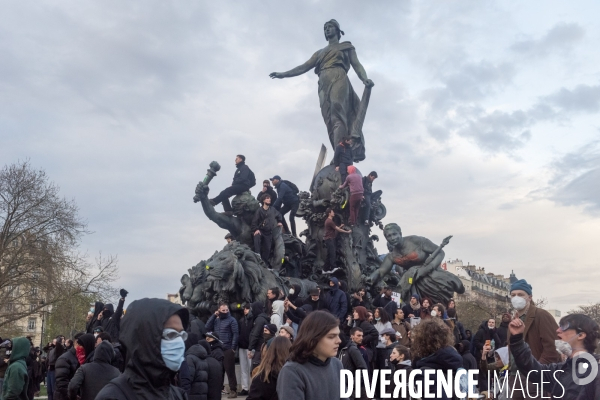 Manifestation contre la réforme des retraites à Paris le mardi 28 mars 2023