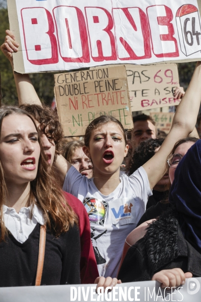 10 ème manifestation unitaire contre la réforme des retraites.