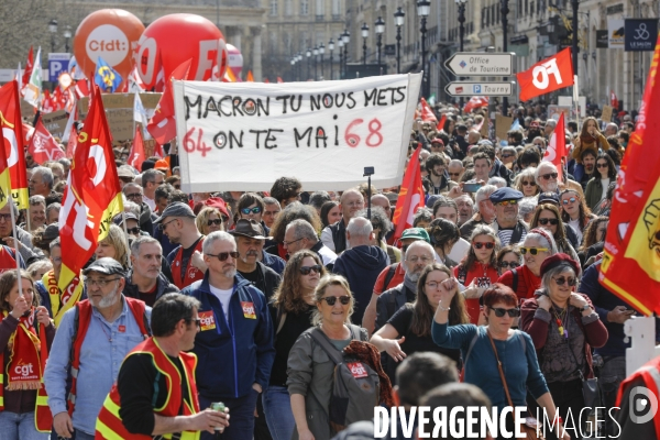 10 ème manifestation unitaire contre la réforme des retraites.