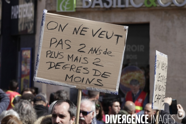 10 ème manifestation unitaire contre la réforme des retraites.