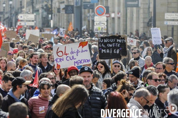 10 ème manifestation unitaire contre la réforme des retraites.