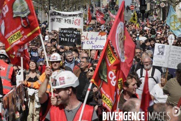 10 ème manifestation unitaire contre la réforme des retraites.