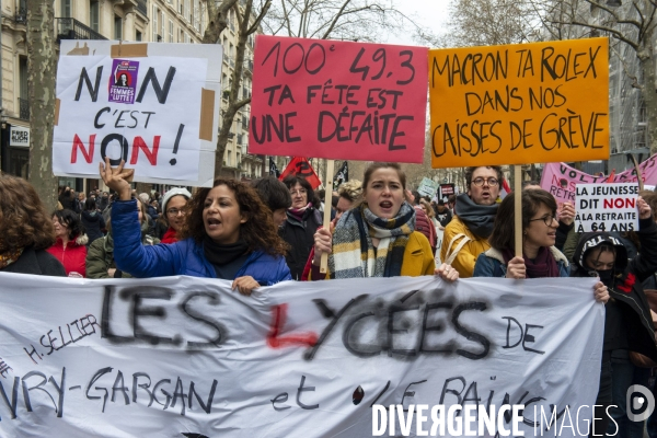 Dixième manifestation contre la réforme des retraites