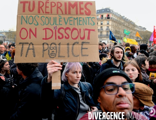 Manifestation contre les violences policières à l appel du collectif les soulèvements de la terre