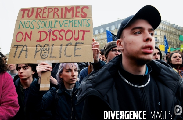 Manifestation contre les violences policières à l appel du collectif les soulèvements de la terre
