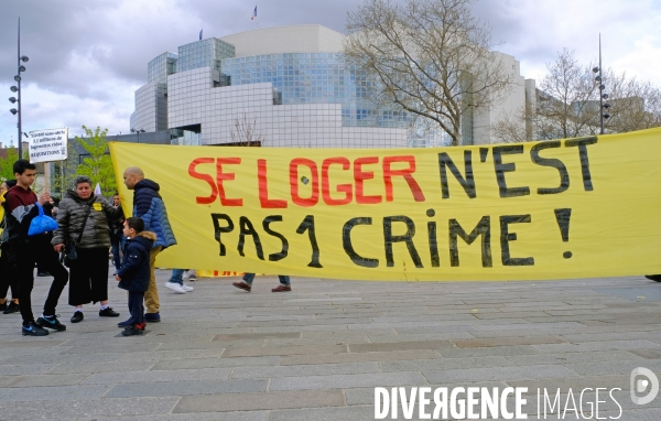 Manifestation contre la loi Kasbarian-Bergé et la fin de la tréve hivernale