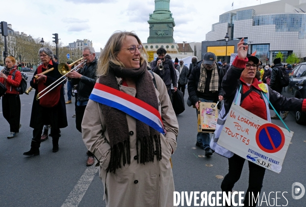 Manifestation contre la loi Kasbarian-Bergé et la fin de la tréve hivernale