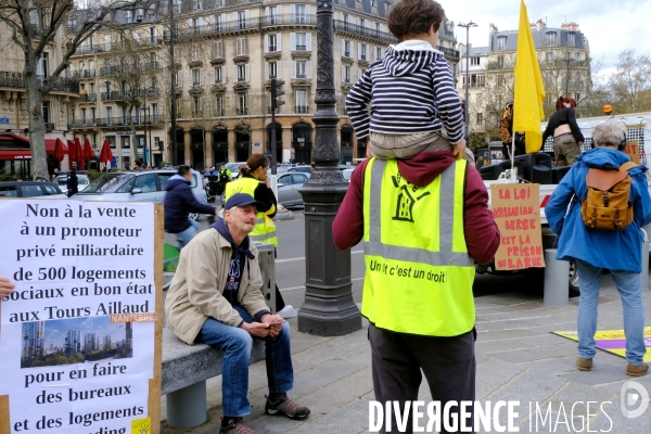 Manifestation contre la loi Kasbarian-Bergé et la fin de la tréve hivernale