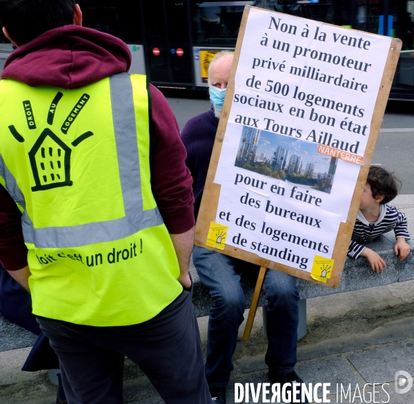 Manifestation contre la loi Kasbarian-Bergé et la fin de la tréve hivernale