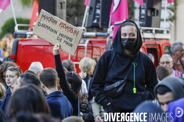 Rassemblement devant toutes les préfectures de France à l appel des Soulèvements de la terre contre la violence à Sainte-soline