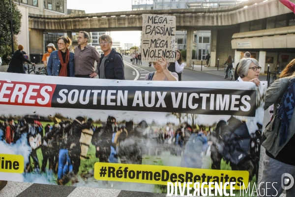 Rassemblement devant toutes les préfectures de France à l appel des Soulèvements de la terre contre la violence à Sainte-soline