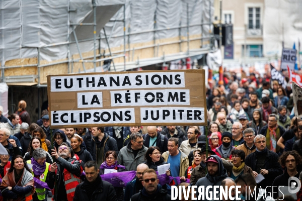 Onzième journée de mobilisation contre la réforme des retraites à Nantes