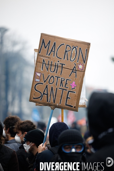 Onzième journée de mobilisation contre la réforme des retraites à Nantes