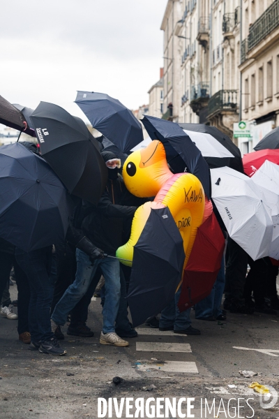 Onzième journée de mobilisation contre la réforme des retraites à Nantes