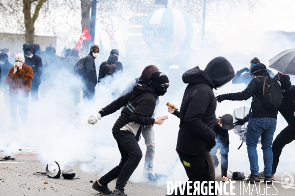 Onzième journée de mobilisation contre la réforme des retraites à Nantes