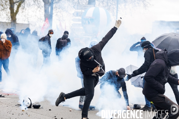 Onzième journée de mobilisation contre la réforme des retraites à Nantes