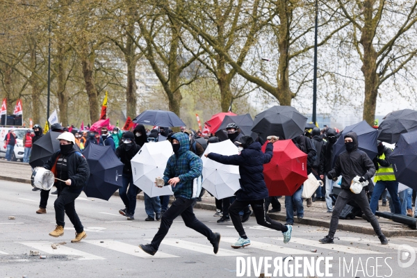 Onzième journée de mobilisation contre la réforme des retraites à Nantes