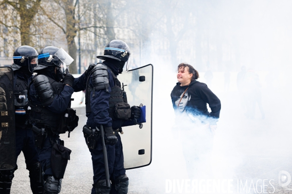 Onzième journée de mobilisation contre la réforme des retraites à Nantes