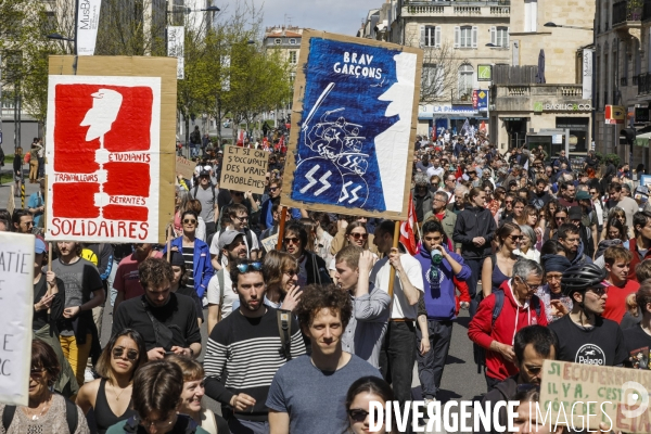 Bordeaux, 11 ème manifestation contre la réforme des retraites.