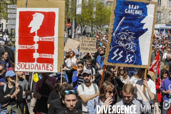 Bordeaux, 11 ème manifestation contre la réforme des retraites.