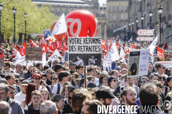 Bordeaux, 11 ème manifestation contre la réforme des retraites.