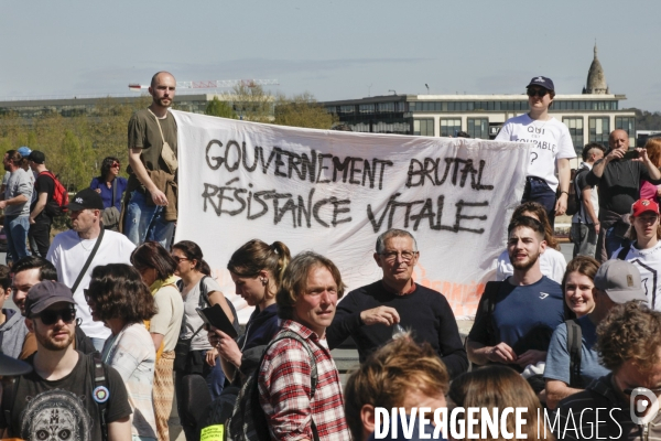 Bordeaux, 11 ème manifestation contre la réforme des retraites.