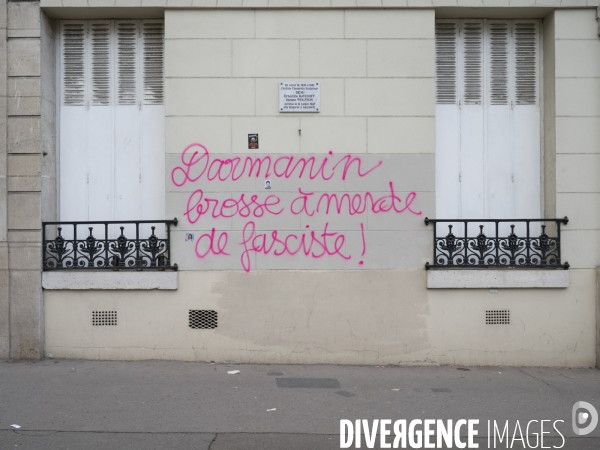 MANIFESTATION CONTRE LA REFORME DES RETRAITES, à Paris le 6/04/2023.. Dégradations sur cette 11e journée de mobilisation.