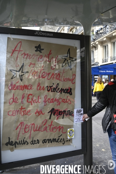 MANIFESTATION CONTRE LA REFORME DES RETRAITES, à Paris le 6/04/2023.. Dégradations sur cette 11e journée de mobilisation.