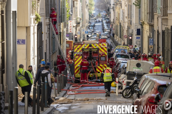 Effondrement d un immeuble de la rue de Tivoli à Marseille