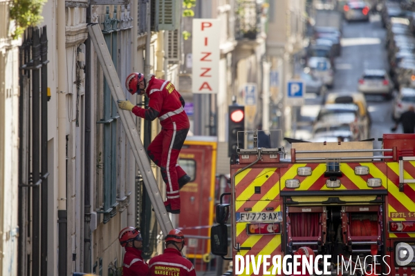 Effondrement d un immeuble de la rue de Tivoli à Marseille