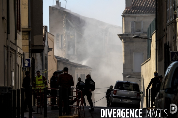 Effondrement d un immeuble de la rue de Tivoli à Marseille