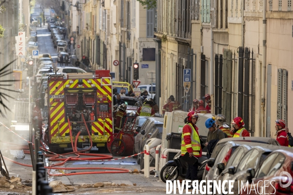 Effondrement d un immeuble de la rue de Tivoli à Marseille